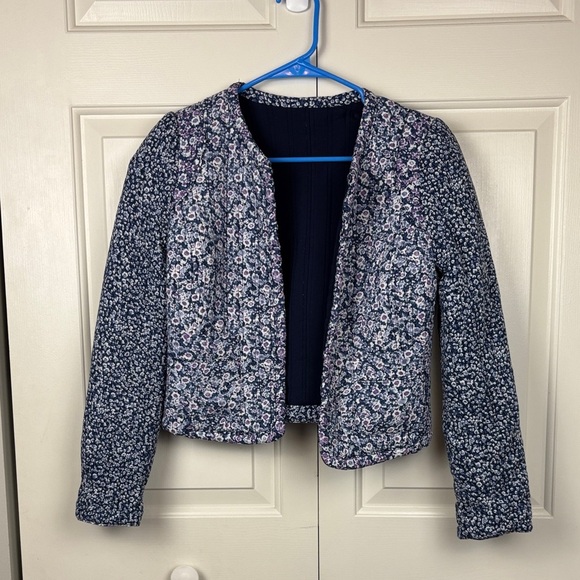 Joie Jackets & Blazers - Joie Navy Floral Quilted Cropped Jacket - S